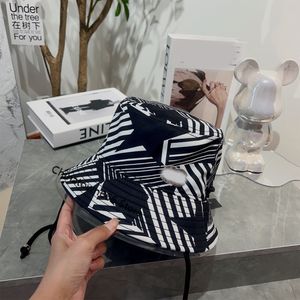 Designer bucket hat with stripes and stars, classic bucket hat for daily wear, large brim hat and the same style as baseball cap (B0152)