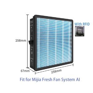 Purifiers Luftrenare Filter för Xiaomi Mijia A1 Färskt fläktsystem MJXFJ150A1 Medium Effektivitet Högeffektiv Composite Filter 258*258