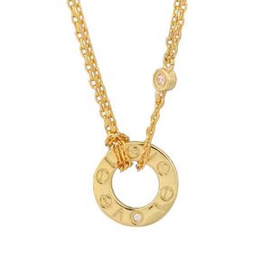 Designer Trend Carter Gold Necklace New 18K مطلي بالفخامة الفاخرة الصغيرة الوردية الكعكة الكبيرة سلسلة من Tw33