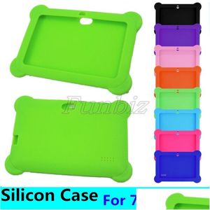 Tablet Pc Cases & Bags Kids Carton Soft Sile Sil Case Protective Er Rubber With Handle For 7 Inch Q88 A33 Kid Drop Delivery Computers Dhpd1