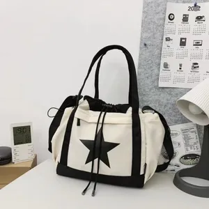 TOTES OSOBITALIA Kobiety Crossbody Bag Y2K Style duża pojemność Para ramię swobodne nylonowe torebkę sznurka