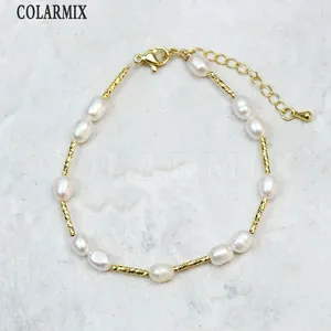 Strand 5 Pearls Armband Eleganta pärlor Kedjor Fashion Jewelry Bacelet Women Girls Gift 40255