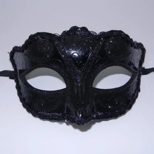 Party Maski Kobiety Dziewczyny Sexy Black Lace Edge Venetian Masquerade Hallowmas Mask Maski z Losującą Maską Maski Tańkę Party Maska 2024424