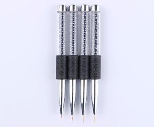 1 PC -foder Ritning Brush Pen 5mm 7mm 9mm 11mm Crystal Acrylic Nail A UV Gel målning Line Brush Manicure Nail Art Tool9570894
