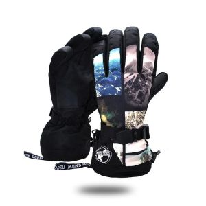 Handskar 30 man snöhandskar termisk tjockare vindtät vattentät utomhusskidåkning och snowboardmantens varma vinterhandskar kamouflage