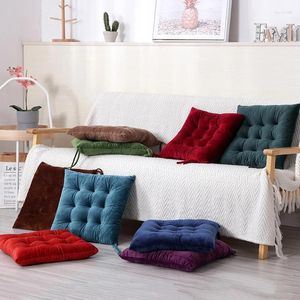 Pillow Solid Color Crystal Velvet Thick Warm Tatami Chair Sit Pads Office Stool Mat Driver Seat Home Decor Sitting Outdo
