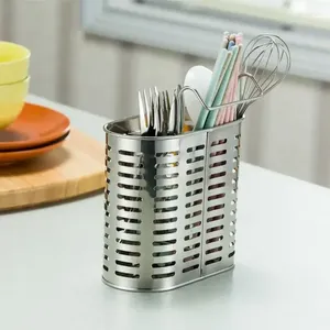 Küche Aufbewahrung 304 Edelstahl Besteck Hanghalter Drainer Löffel Gabel Gabel Deckstäbchen Rackkorb Zubehör Werkzeuge Organizer Organizer