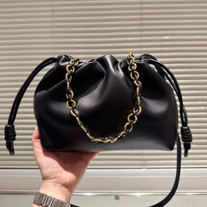 Designer Tote Pull String Shoulder Women's Bucket Leather fashion clutch Chain Multi-color large capacity cloud bag Lucky Bag