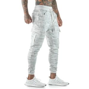 Hosen Fitnessstudio Herren -Tarnung Cargo Hosen Jogging Sport laufende Freizeithose Mann Fitness Bodybuilding Jogginghose Bottom Männliches Kostüm