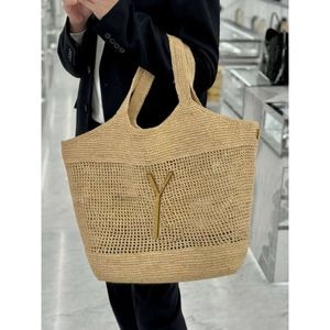 Icare Maxi Tote Bag Designer Women Luxury Handbag Raffias Hand-Embroidered Straw High Quality Beach Large Capacity Totes Shopping Shoulder Bags Purse