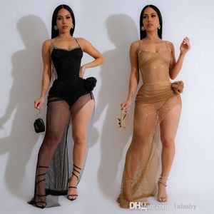 Seksi parti yaz elbisesi kadın düz renk moda düzensiz kolsuz sırtsız oyuk çıkış maksi etek zarif uzun elbiseler kadın için