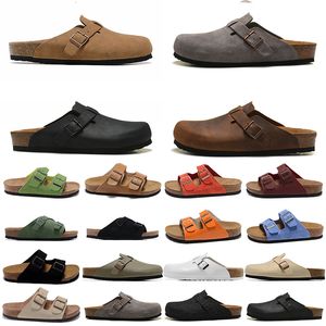 2024 Kapcie Boston Clogs Designer Sandal Sneakers Clog Sandals Arizona Mężczyźni Slajdy Slajdy różowe czarne białe zamsz węża skóra 36-45