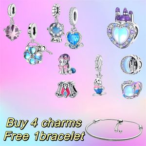 Top Designer Women's Charm Bracelet Fairy Tale Town Series Dream Castle Unicorn S925 DIY Fit Pandoras Bracelet Luxury Jewelry Gift for Mom