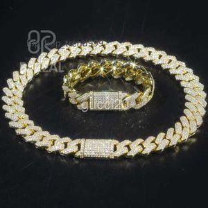 10k Gold Moissanite Miami Chain Necklace Hip Hop Style Real 14k 18k Solid Cuban Link Fine Jewelry for Men 42LG DWFZ IJPA