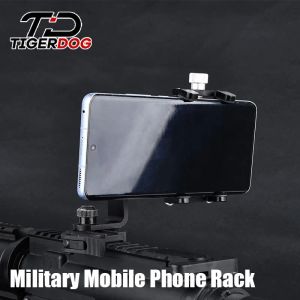 Accessories Military Mobile Phone Rack BK Metal IPhone Bracket Navigatio Tactical Phone Hoder For Airsoft Wargame Mount 20mm Picatinny Rail