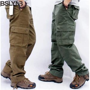 Штаны модные мужские грузовые штаны военные карманы тактические штаны мужские излишки прямой брюки длинные брюки комбинезоны большой размер 44