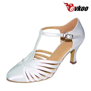 Tanzschuhe Evkoodance Größe US 4-12 Sechs Farbe für Choice Dancing Women 7cm Ferse Latin Woman Can Custom Evkoo-026