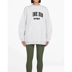 Kadın Hoodies Sweatshirts El Nakış Gevşek O yaka Sweatshirt Mektuplar Pamuk Kırmızı Uzun Kollu Günlük Kadın Basit Plovers Drop de OTHXI