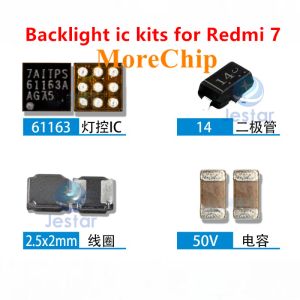 Schaltkreise für Xiaomi Redmi 7 Hintergrundbeleuchtung Set Kit Light Driver IC TPS61163A 61163A Diode Boost Coil Capacitor Cap Kits 4pcs pro Set