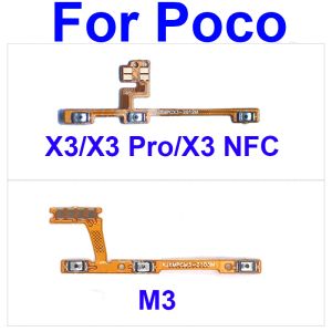 Xiaomi Poco X3/ X3 NFC/ X3 Pro/ Poco M3電源ボリュームキースイッチFlex Ribbonのケーブルオン/オフ電荷サイドボタンフレックスケーブルケーブル