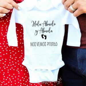 Одноказки Hola abuelo y abuela nos vemos pronto новорожденный детский детский тел хлопок с длинными рукава