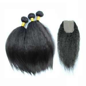 Weben Sie entzückende große Yaki natürliche schwarze Farbe Haarwebe 1026 Zoll verfügbar nackt synthetisches Haar Bündel Afro gekinne Straight 100g