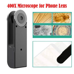 フィルターユニバーサル400X顕微鏡iPhone顕微鏡レンズ携帯電話レンズ用iPhone 15 14 13 12 11 Pro Max Microworld for Kids Adult