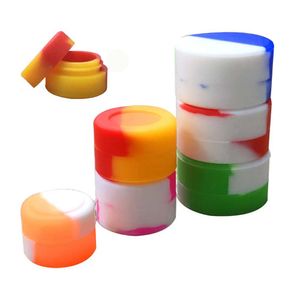 wholesale 4g 7.5g 12g Jar round Container Reusable Silicone Wax Box Containers Packing Dab Silicone Box Case