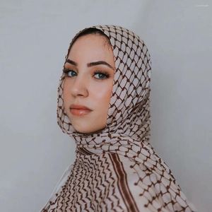 Abbigliamento etnico 185 70 cm Stampa keffiyeh Shopping online shopping lungo chiffon palestine hijab di alta qualità scialle femminile musulmano