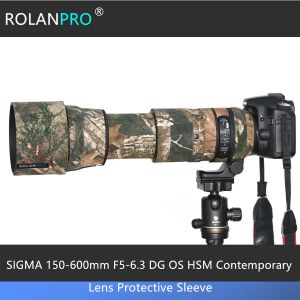 Filtros Rolanpro lente camuflagem Camuflage Casal Rain Cover para Sigma 150600mm F56.3 DG OS