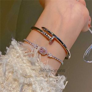 High Quality Luxury Bangle Crrater Smooth Bracelet East Gate Closed Crowd 2024 Summer New Internet Celebrity Style Exquisite Jewelry Female J1340