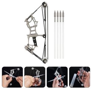 Arrow Mini Bow Compound Outdoor Kids Toys Miniature Crossbow Pulley Stainless Steel Game