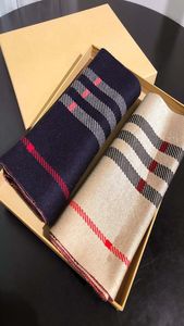 Top Luxury Cashmere Scarves for Men High Quality Wool and Silk Fashion Plaid Scarf Check Shawl Classic Tartan Long 180cm Original 1380798