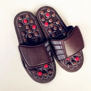 Massageador Novos sapatos de massagem Homens de verão Slipper Acuppoint Selpper Slipper Slipper Saúde Rotativa Flipers para homens para homens Mulheres sólidas