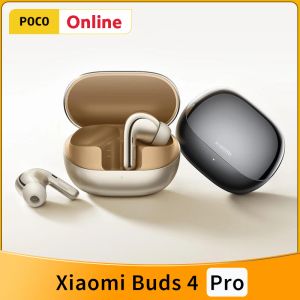 Hörlurar xiaomi mi knoppar 4 pro tws hörlurar bluetooth 48db aktivt brusavbrytande trådlösa hörlurar hifi ljud 38 timmar batterilivslängd ip54