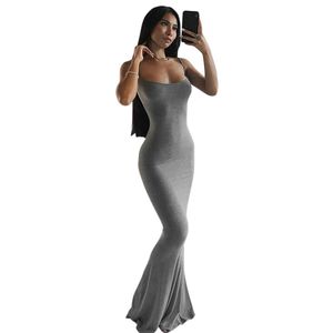 Designer Mermaid Sexy Slim Peach Hip Halter Domande Domande Maxi Summer Farebbe Vestitidos Casual Night Night Club Dresses da donna BodyCon Women Women Urban Sexy Abito