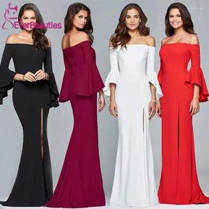 Вечеринка платья русалкой PROM Long Off Alwes Maxi Satin Formal Dress Elastic Howns Plus Size vestidos de Gala