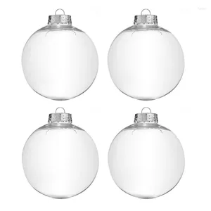 Decoração de festa Clear Diy Bubles Shatter Properteless Plástico Ball Ball Home Tree Decor Presente - 60mm Qty: 4