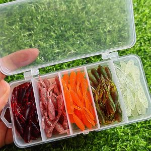 Aksesuarlar Mukun 100pcs/Lot Fishing Yumuşak Lures 0.4g 35cm Mayo Bölünmüş Kuyruk Silikon Yapay Salgızlı Jigging Jerkbait Shad Solucan Yem