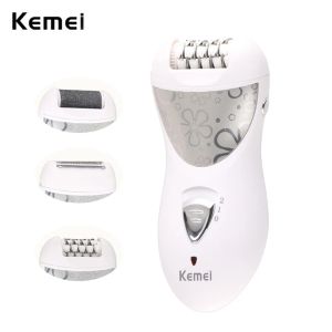 Shavers Kemei Epilator Rechargeable 3 In 1 Lady Hair Remover Shaver Electric Callus Remover Depilador Removal for Women Foot Care Tool