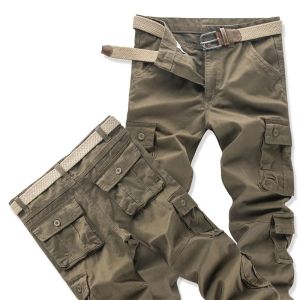 Pants Military Cargo Pants Men Overalls Casual Cotton Tactical Camouflage Camo Pants Multi Pockets Army Straight Slacks Baggy Trousers