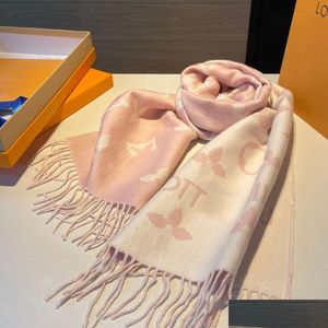 Scarves Wool Scarfs Luxury Designer Scarf Autumn And Winter Men Women Warm Comfortable Touch Senior Fashion Process Versatile Size Dro Dhdy1