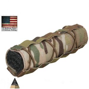 Acessórios Tactical 22cm supressor mirage tampa Emersongear Redução rápida AirSoft Airsoft Acessory Ajuste Tampa com cinta de choque MC Black CB