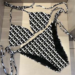 Kadın tasarımcı bikini mayo moda mektubu baskı bikini seksi sütyen iç çamaşırı iç çamaşırı setleri plaj partisi push yukarı mayo yüzme giyim