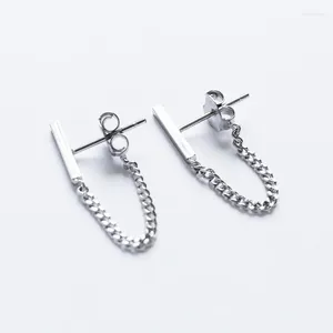 Studörhängen Minimalistisk design Geometrisk kedja S925 Sterling Silver Korean Women's Hypoallergenic Jewelry