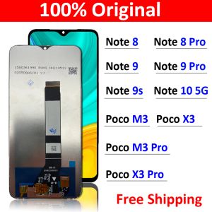 Painel Original LCD Display Touch Screen Substituição Digitalizador Conjunto para Xiaomi Redmi Nota 7 8 9 9S 10 5G 9T / POCO M3 X3 Pro