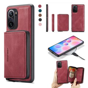 Przypadki do funta Xiaomi 11t Pro Case Odłączany zamek błyskawiczny uchwyt karty magnetyczny Portfel telefonu dla Xiaomi 11t Mi11i POCO F3 M4 Pro