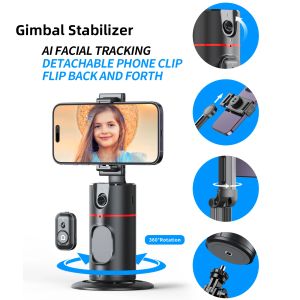 Sticks Mini Handheld Gimbal Stabilizator Odłączany telefon Inteligentny śledzenie twarzy bezprzewodowe selfie Statyw Połącz telefonu z światłem