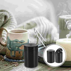 Storage Bottles 2 Pcs Mini Tea Caddy Spice Can Canister Cafe Sugar Metal Jar Titanium Alloy Accessory Containers