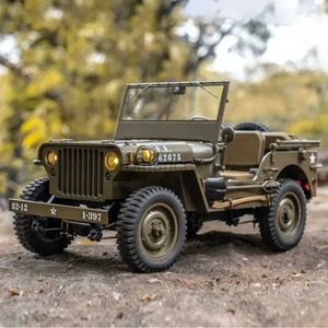 Electric/RC Car FMS 1 12 1941 per Willys MB Scaler Willys Jeep 2.4G 4WD RTR Crawler Crawler Calzaling Truck Military Truck Cuggy RC Model Car Kids 240424